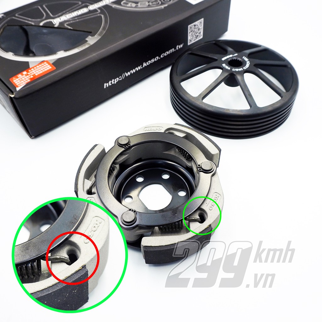 [CHÍNH HÃNG] Bộ nồi sau Koso Racing - dòng Ultra Light siêu nhẹ cho hệ tay ga Honda 125-150cc Vario, AB, SH, PCX, ADV...