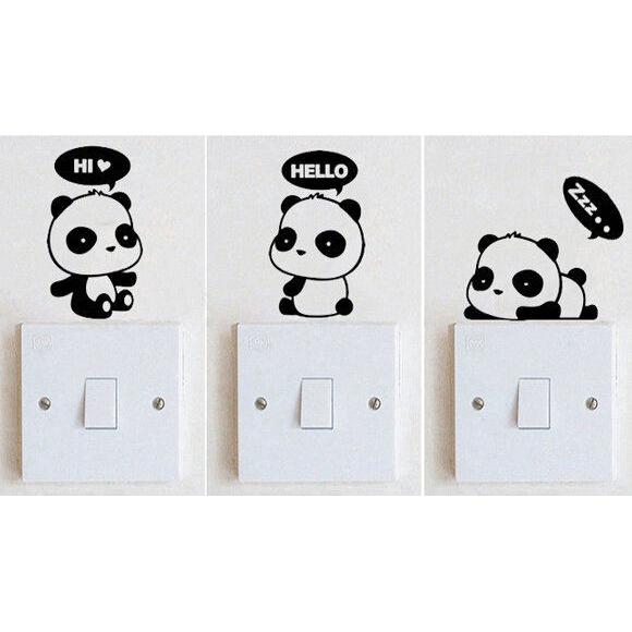 Decal Dán Tường Hình Gấu Trúc