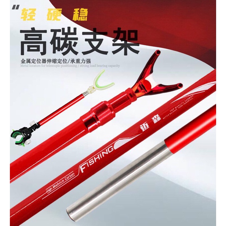 Gác cần cacbon màu xanh, màu đỏ