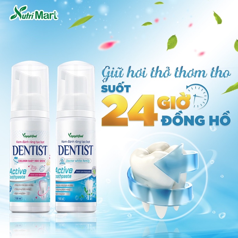 Kem đánh răng tạo bọt Dentist chính hãng