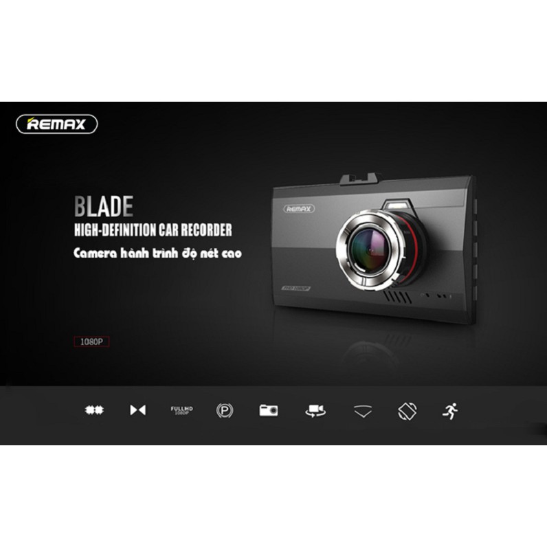 [Mã 44ELSALE2 giảm 7% đơn 300K] Camera Hành Trình Xe Ô tô Remax Blade CX-05 (Đen)