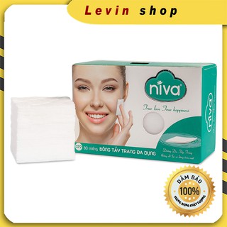[Hộp 80 miếng] Bông tẩy trang cao cấp Niva CP2 [100% bông thiên nhiên]