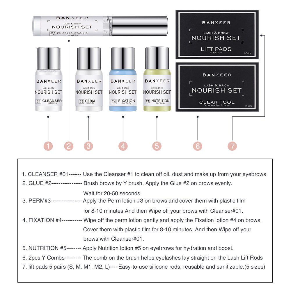 Bộ Dụng Cụ Uốn Cong Nâng Lông Mi Lông Mày BANXEER 2 Trong 1 Dạng Bán Vĩnh Viễn 190g | BigBuy360 - bigbuy360.vn