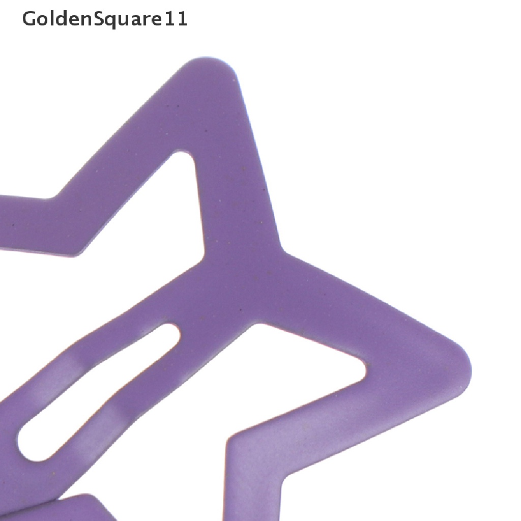 Set 6 Kẹp Tóc Kim Loại Hình Ngôi Sao Dễ Thương Cho Bé Gái Goldsquare11