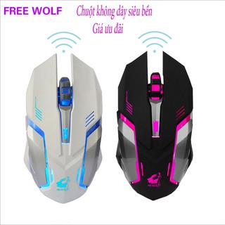 Chuột không dây chuyên game pin sạc Free Wolf X7 Led 7 màu đa màu hãng phân phối chính thức gia re không tiếng yên tĩnh