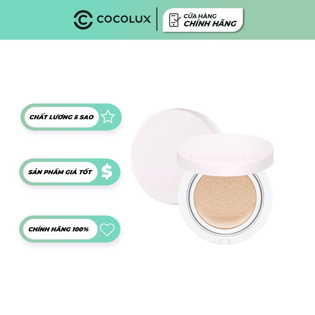 Phấn nước Missha Magic Cushion Cover Lasting SPF50+ PA+++ newpack - VỎ HỒNG