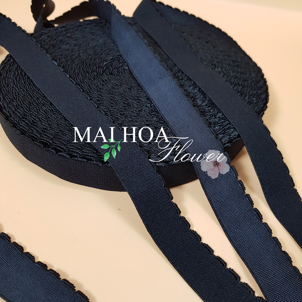 Dây thun quần size 2.5cm chất nhung đen co giãn tốt Maihoaflower