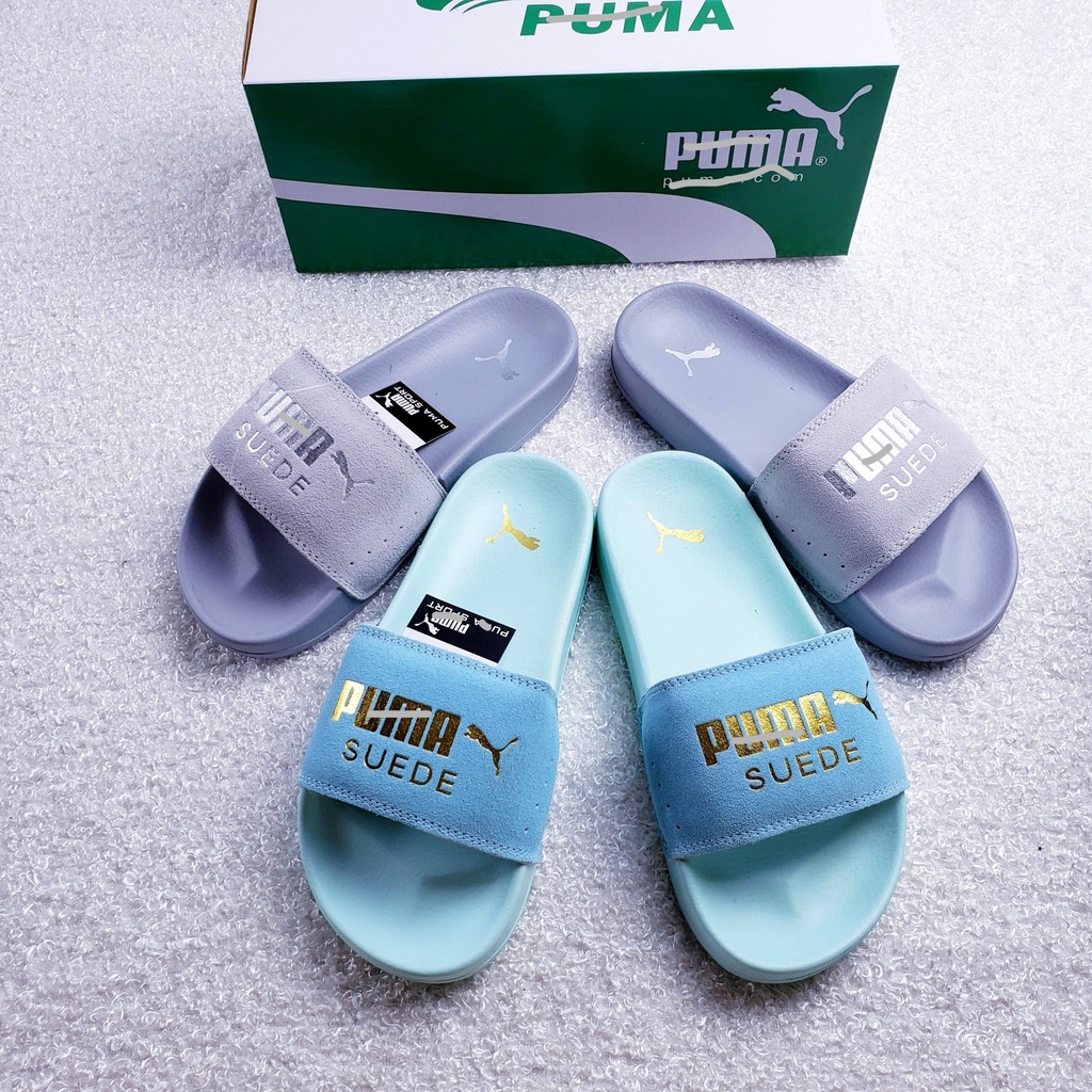 Dép da lộn chữ dập nổi êm chân