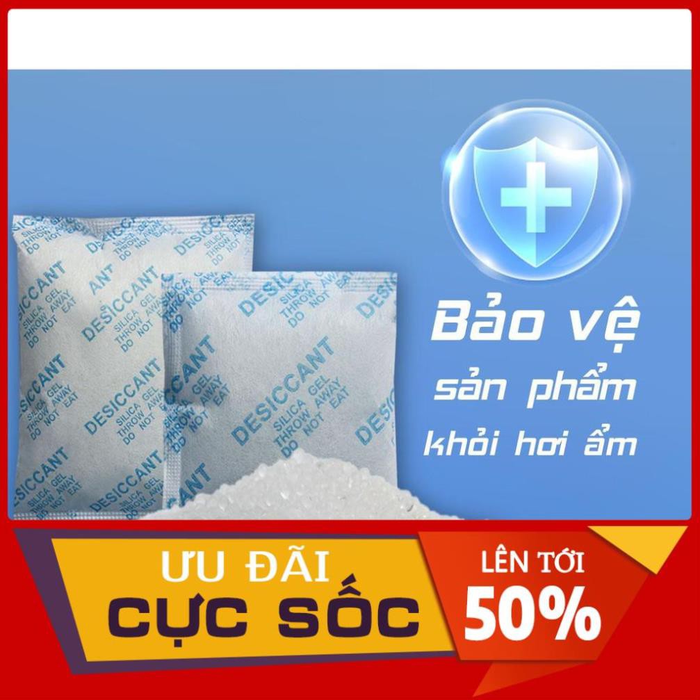 [MUA NHANH KẺO HẾT] Đóng gói 1kg (2000 gói) gói hút ẩm, hạt hút ẩm chống ẩm khử mùi silica gel loại 0,5g