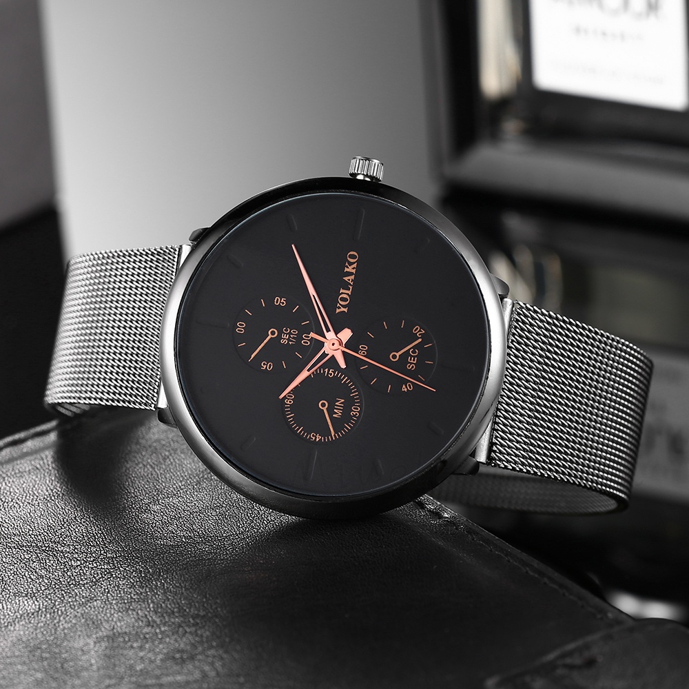 Mới Siêu Mỏng Dây đeo Lưới Thép Quý ông Doanh Nhân đồng Hồ Thạch Anh Ylk299-40 | BigBuy360 - bigbuy360.vn