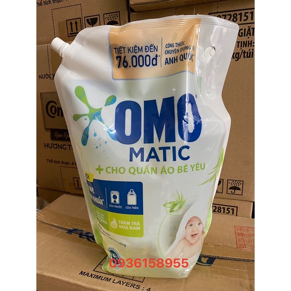 Nước giặt OMO Matic cho quần áo bé yêu túi 3,6kg ( mầu trắng )