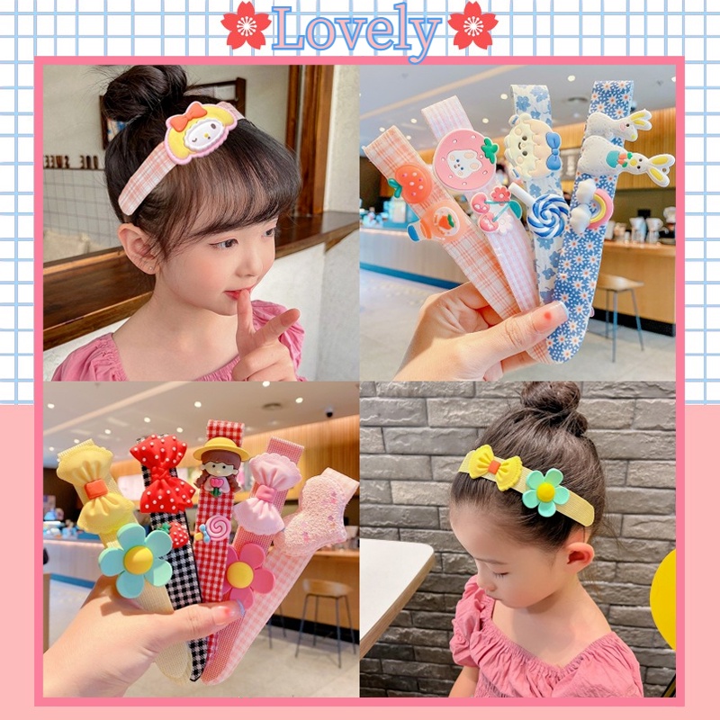 Băng Đô Cài Tóc Họa Tiết Hoạt Hình Phong Cách Hàn Quốc Xinh Xắn Cho Bé Gái