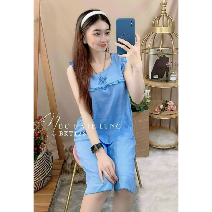 ❤️ xã kho Đồ bộ lửng đính nơ mặc nhà,  mềm mịn mát chipchip90 M0092