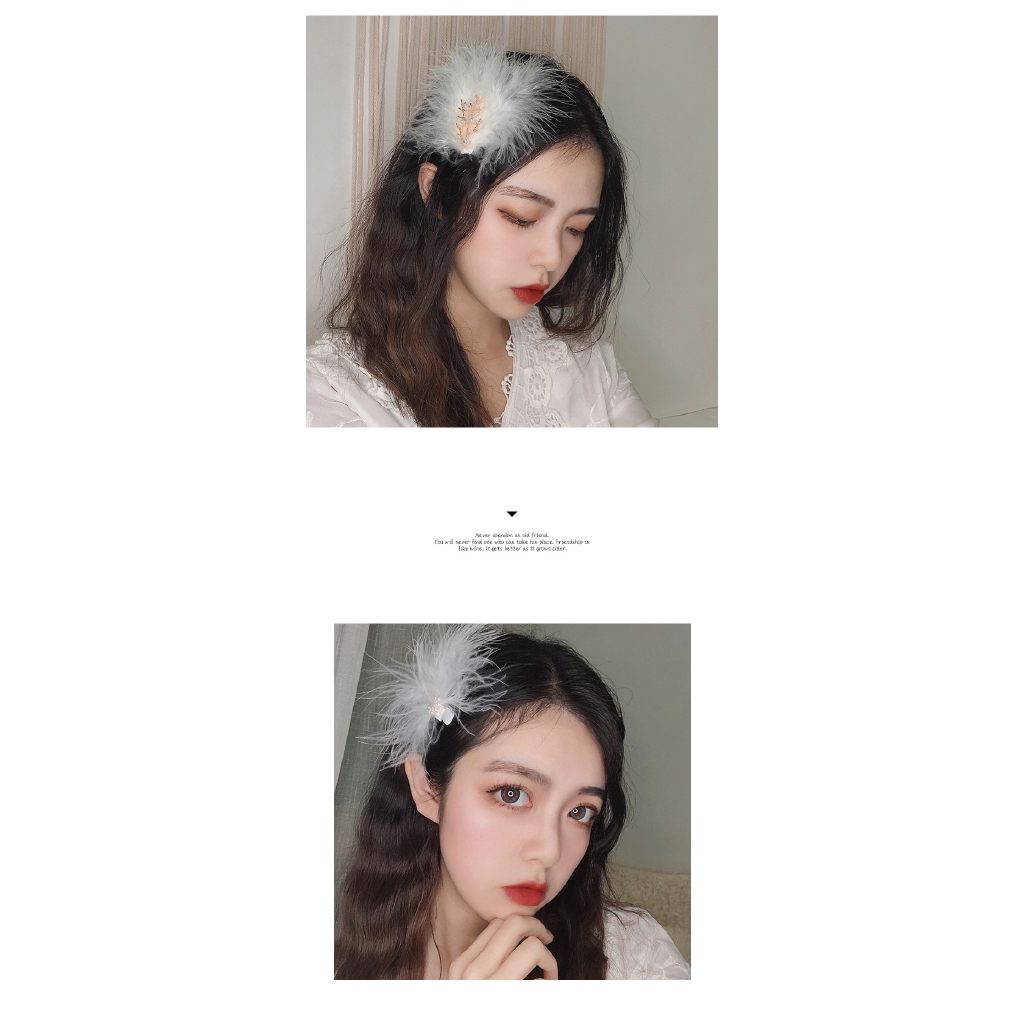 Kẹp Tóc Hình Lông Vũ Thời Trang Cho Nữ