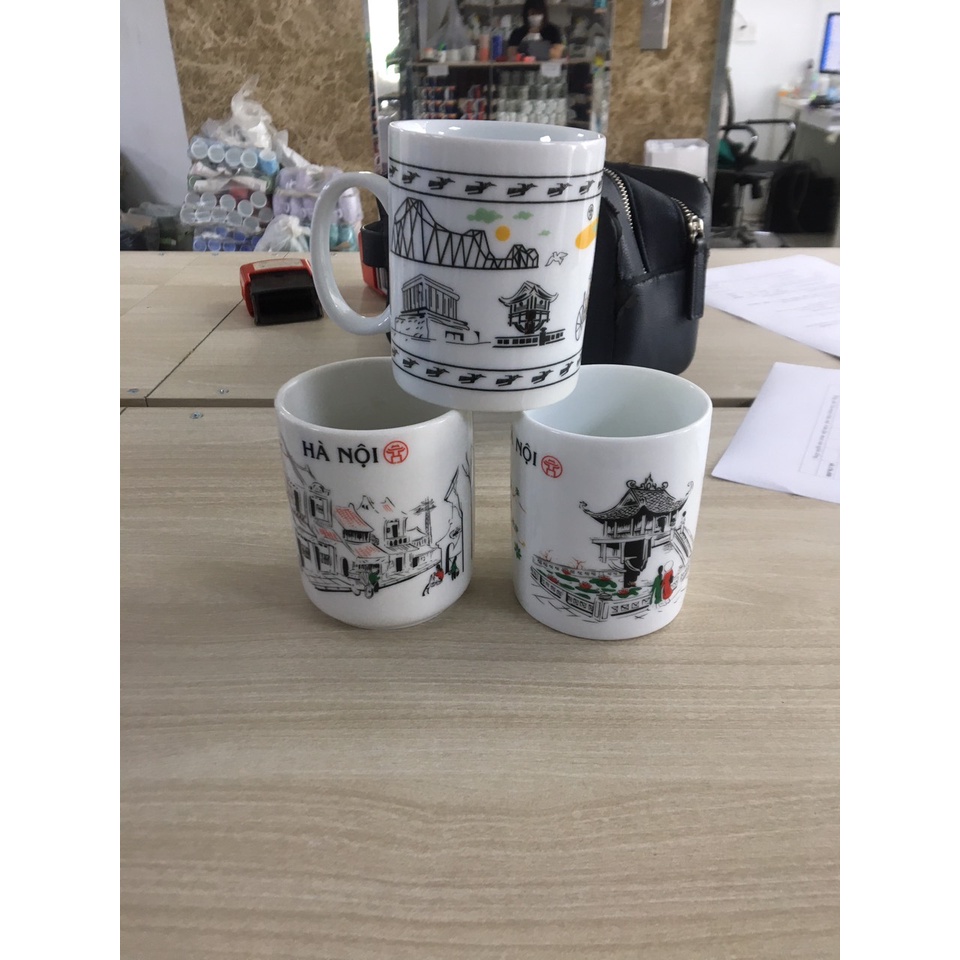 Gốm Sứ Bát Tràng Cốc Sứ- Ly Sứ Uống Nước, Trà Sữa Hoạ Tiết Siêu Đẹp.
