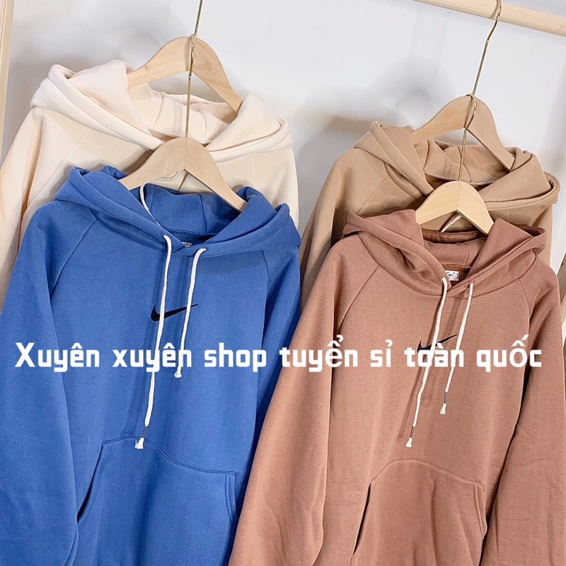 Áo hoodie nỉ bông mũ 2 lớp thêu logo oversize ( Ảnh thật ) | BigBuy360 - bigbuy360.vn