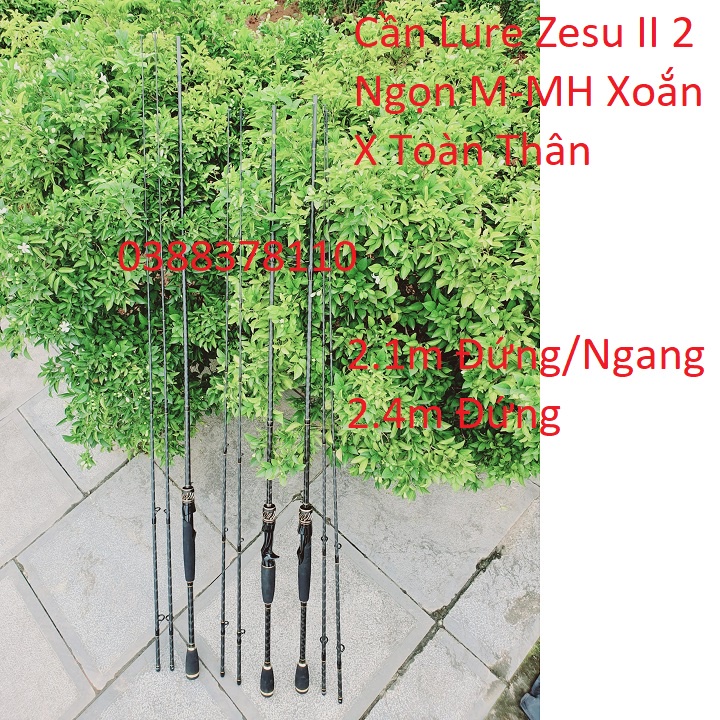 Cần Câu Lure Zesu II 2 Ngọn M-MH Xoắn X Toàn Thân