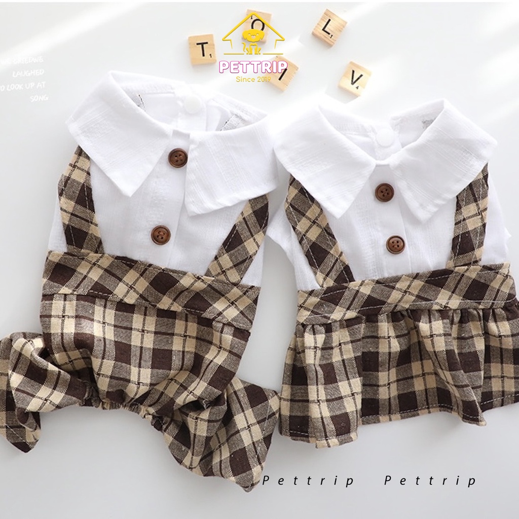 Quần Áo Cho Chó Mèo Mùa Hè Quần Áo Thú Cưng Cute Jump 4 Chân Cho Chó Hàn Quốc Pettrip.