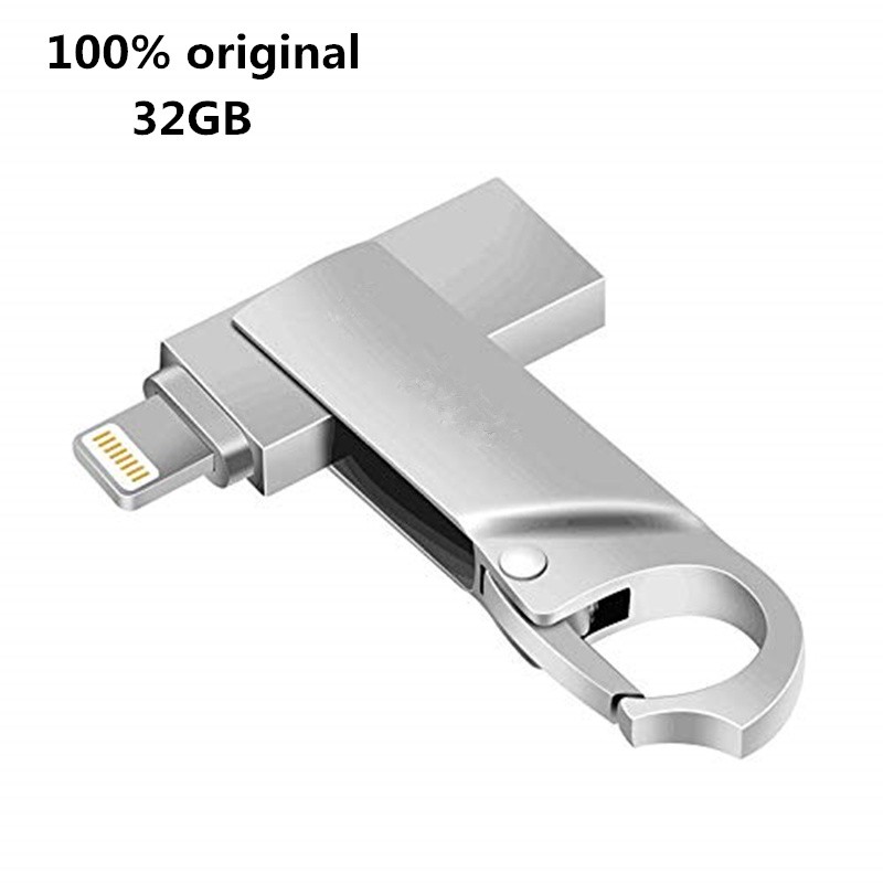 USB lưu trữ di động OTG 2 trong 1 cho iPhone iPad iOS MAC và PC