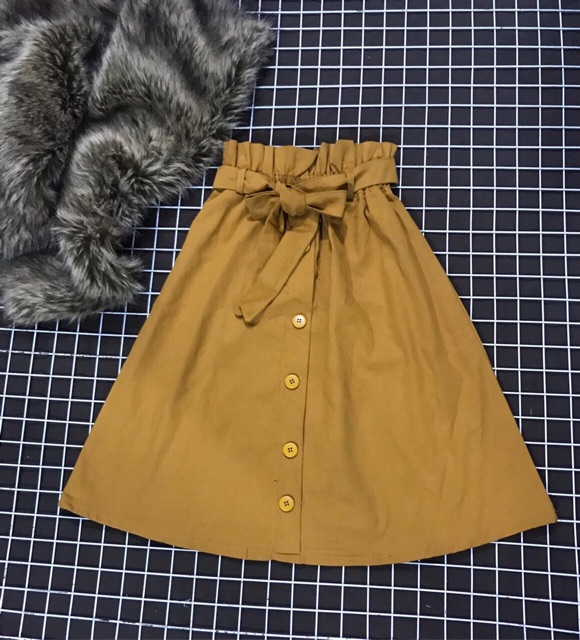 [ Mã WASTAPR giảm 10K đơn 50K] CHÂN VÁY KAKI DÀI CỘT NƠ | BigBuy360 - bigbuy360.vn