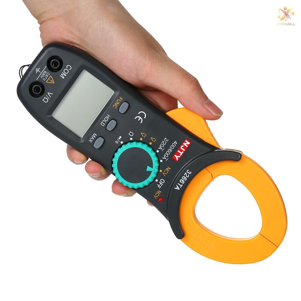 E&amp;T NJTY Digital Clamp Meter 2000 Counts Auto Range Multimeter with NCV Test AC/DC Voltage AC Curren