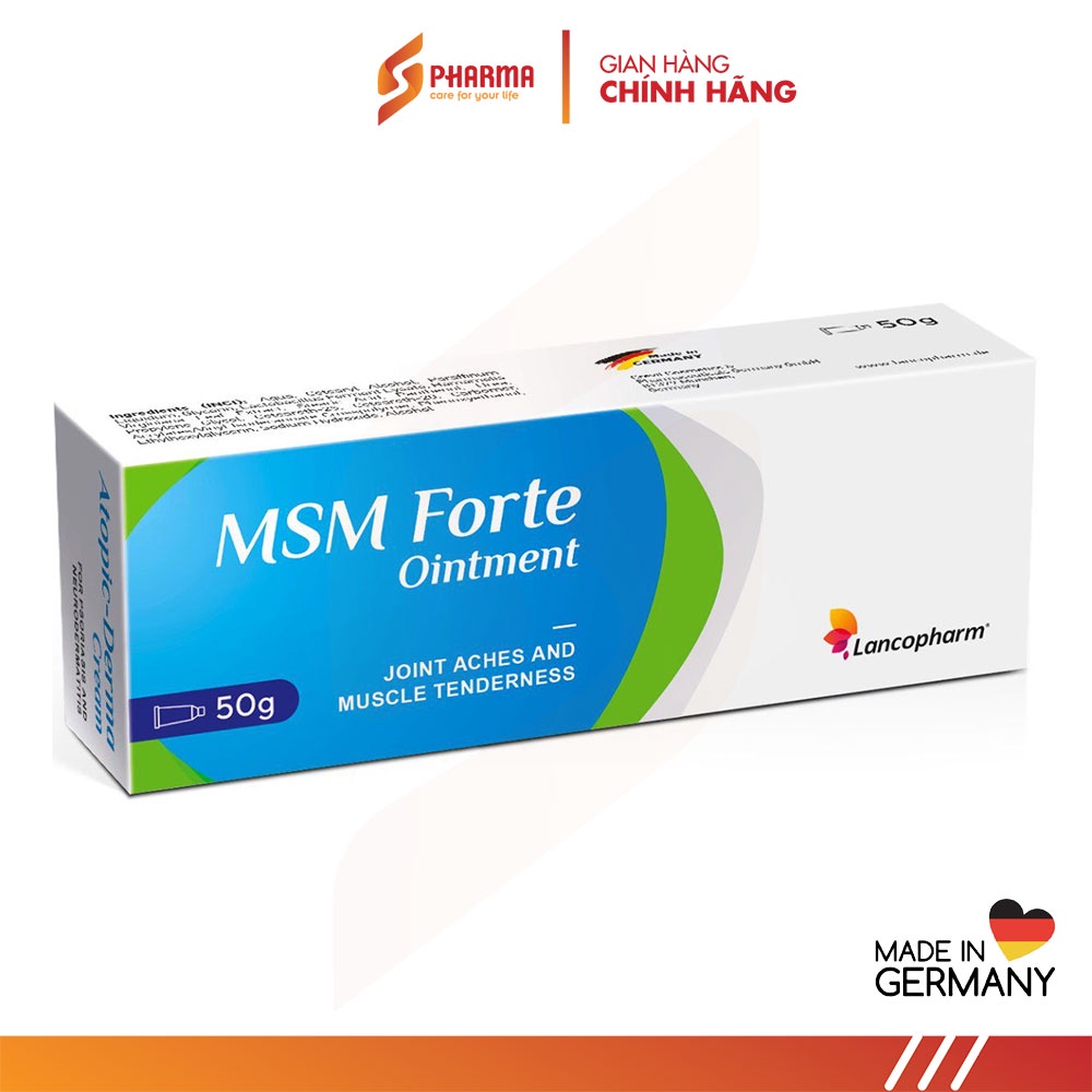 Kem bôi cho người bị đau khớp, nhức mỏi cơ LANCOPHARM MSM FORTE OINTMENT 50G – CREVIL [ĐỨC]