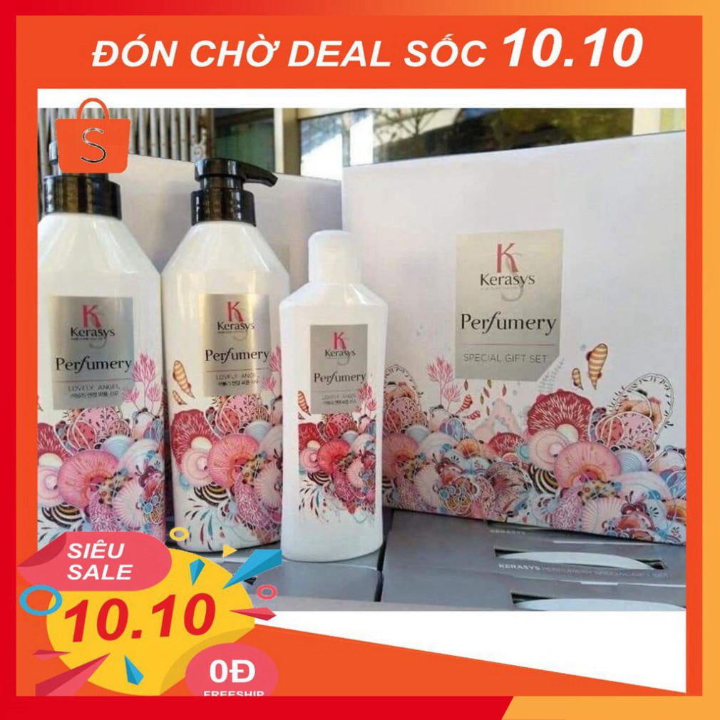 Combo 5 bộ Dầu Gội Kerasys Hàn Quốc 2 chai gội 400ml x 1 chai xả 180ml (Quà Tặng)