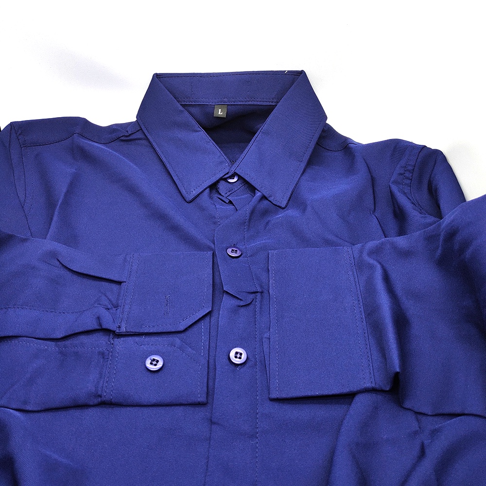 Áo sơ mi nam Nazingo xanh navy, chất liệu cotton thô