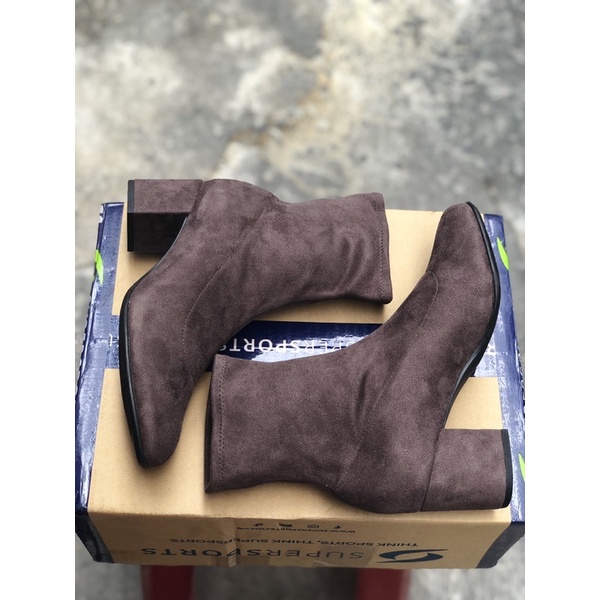 Boots ống vải cao 7cm xuất xịn mũi tròn ôm chân