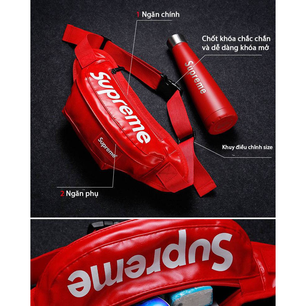 🔥[𝑩𝑨𝑪𝑲 𝑻𝑶 𝑺𝑪𝑯𝑶𝑶𝑳] Túi đeo chéo Supreme Da PU CAO CẤP - Unisex Trendy 2019 -  GIÁ RẺ - CAM KẾT CHẤT LƯỢNG | BigBuy360 - bigbuy360.vn