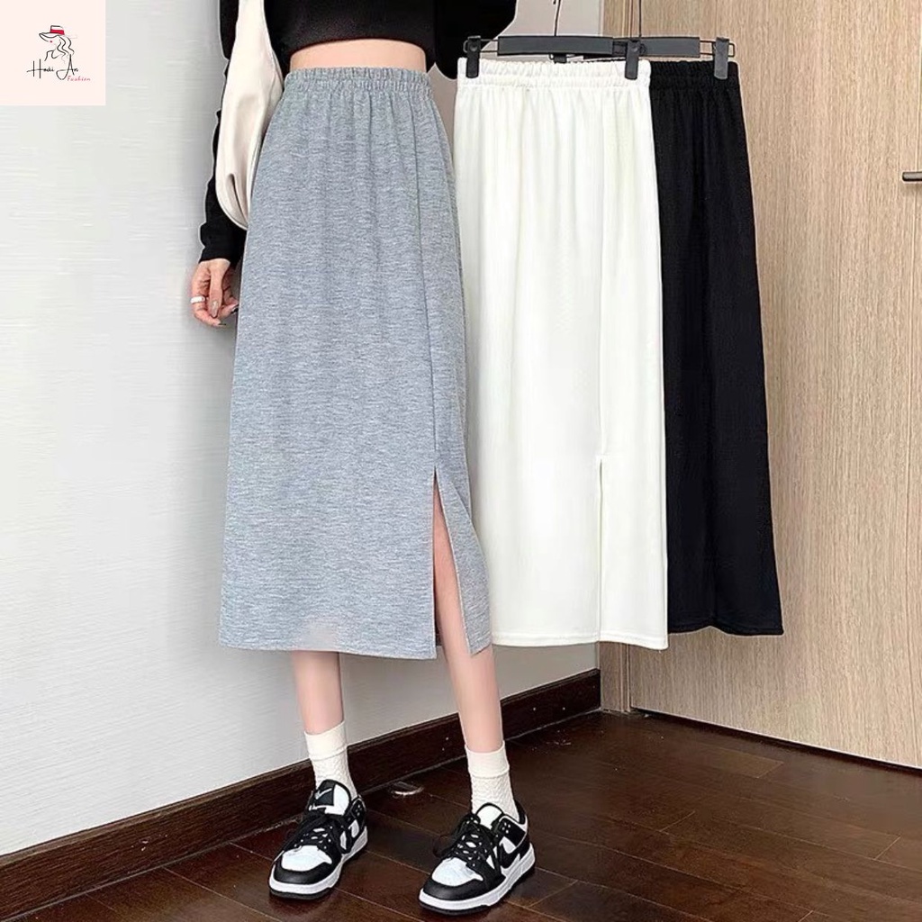 Chân váy nữ dáng dài, chân váy da cá nữ xẻ bên 209