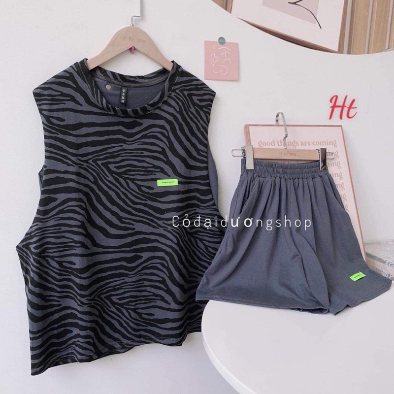 Bộ tanktop da beo vằn HT12