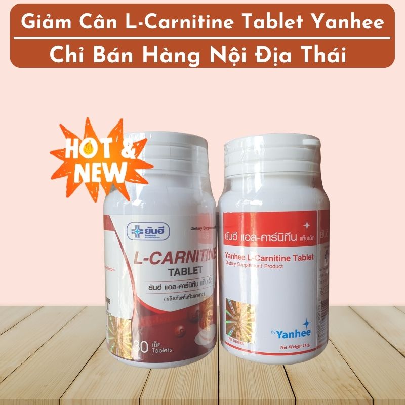 vıên uống giảm cân thảo ḋược Yaņhee L-Carnıtıne Thailand - Hũ 30 Viên - Nội Địa Thái Shop
