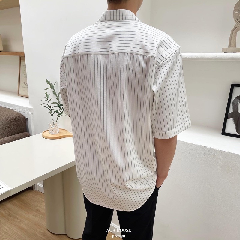 Sơ Mi Sọc Tay Ngắn - Pijma Short Sleeve Shirt (Stripe)