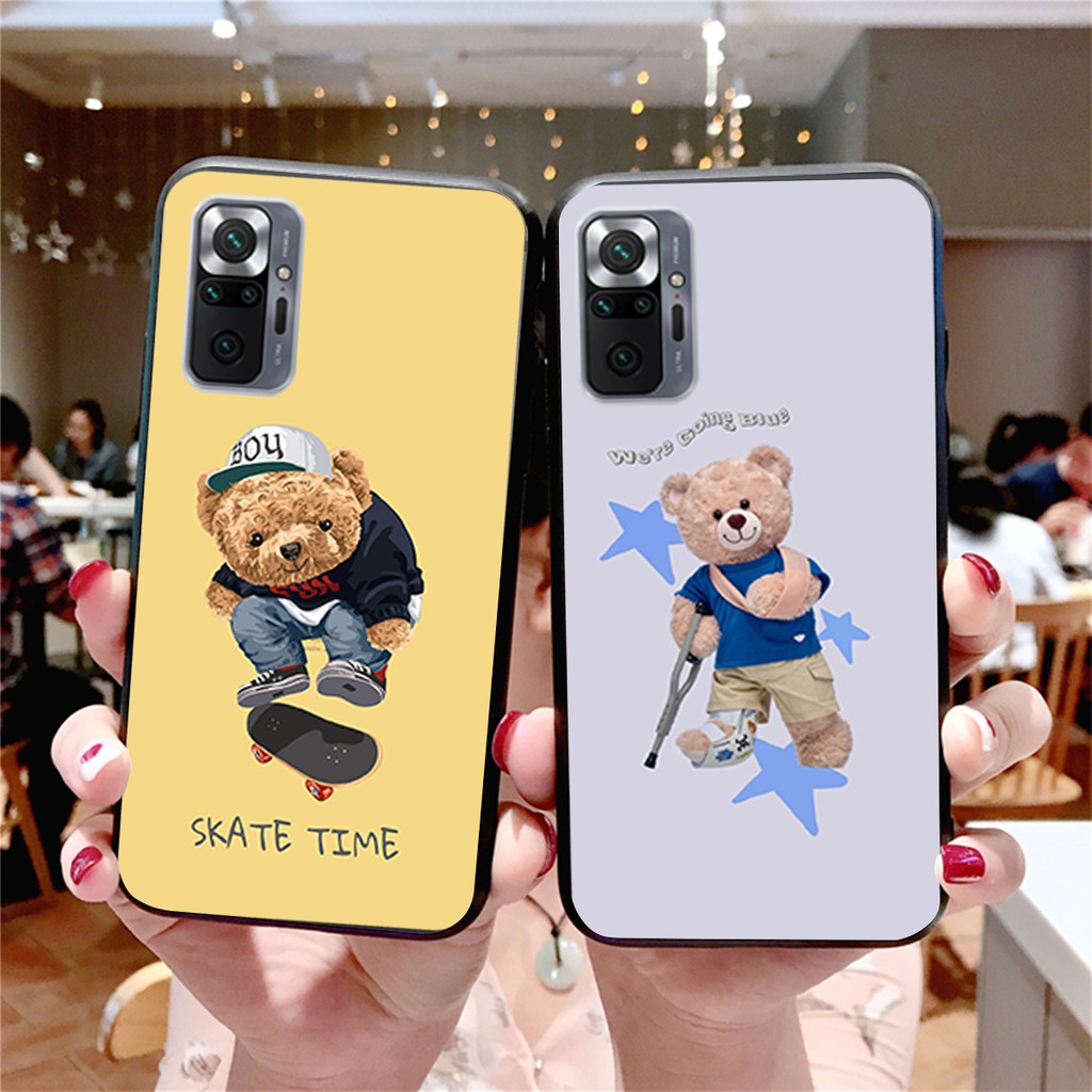 Ốp lưng Xiaomi Redmi 10/Redmi note 10/Redmi note 10s/Redmi note 10 10 PRO/MI 10T PRO in hình gấu cực đẹp cute
