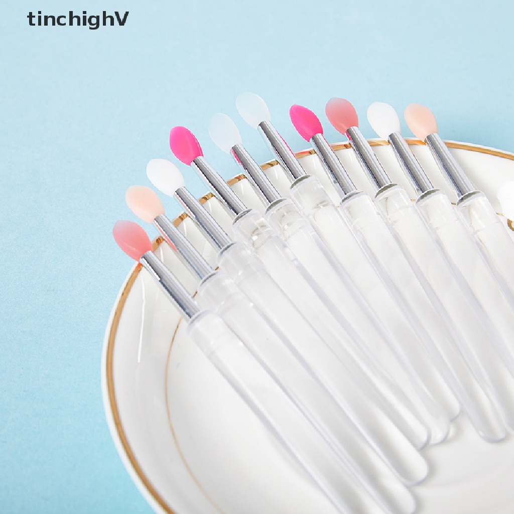 Set 2 Cọ Tô Son Môi Bằng Silicone Kèm Nắp Đậy Chống Bụi