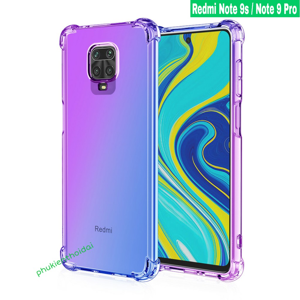 Ốp lưng Redmi Note 9s / Note 9 Pro dẻo / Note 11 Pro Plus 5G TPU đa sắc lồi 4 góc chống sốc cao cấp