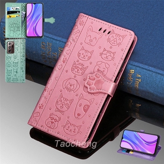 Bao da điện thoại nắp gập có ví họa tiết động vật 3D cho Samsung Galaxy Note 20 Note20 S20 Ultra Plus 5G
