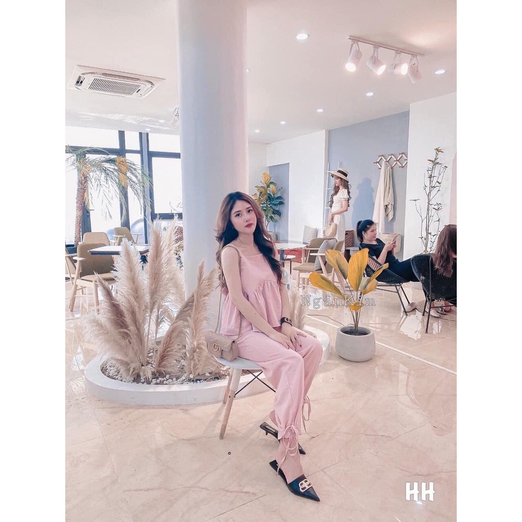 (ẢNH THẬT) BỘ ĐŨI  ÁO 2 DÂY NƠ SAU LƯNG QUẦN DÀI CỰC SANG CHẢNH - HÀNG QUẢNG CHÂU MỚI VỀ- GIÁ CỰC SỐC | BigBuy360 - bigbuy360.vn