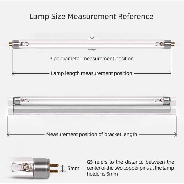 [Hàng có sẵn] Đèn UV-c T5 4W khử khuẩn