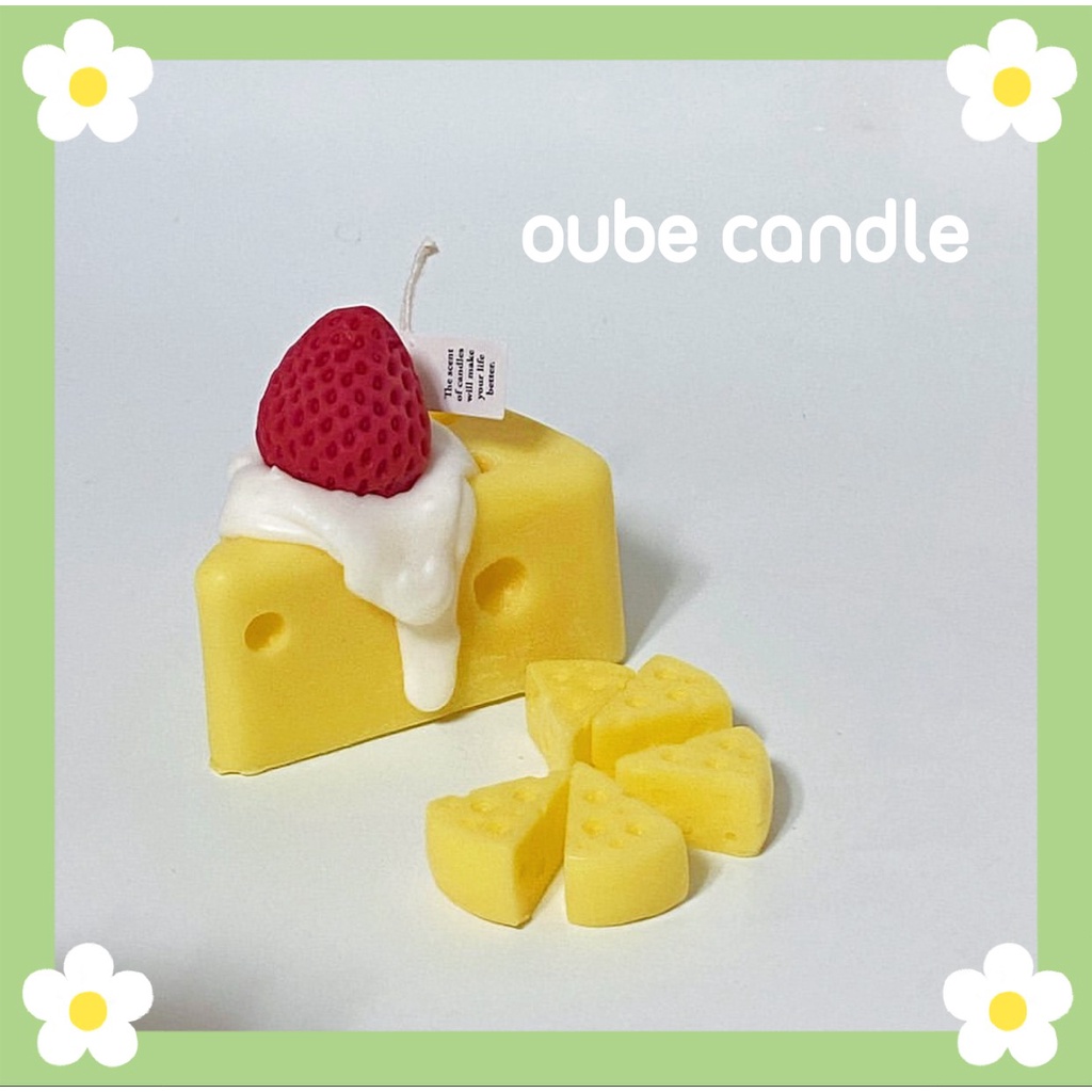 Nến Thơm Cao Cấp Tạo Hình Phô Mai Nhiều Mẫu Siêu Đẹp Trang Trí Phòng | Oube Candle NT73