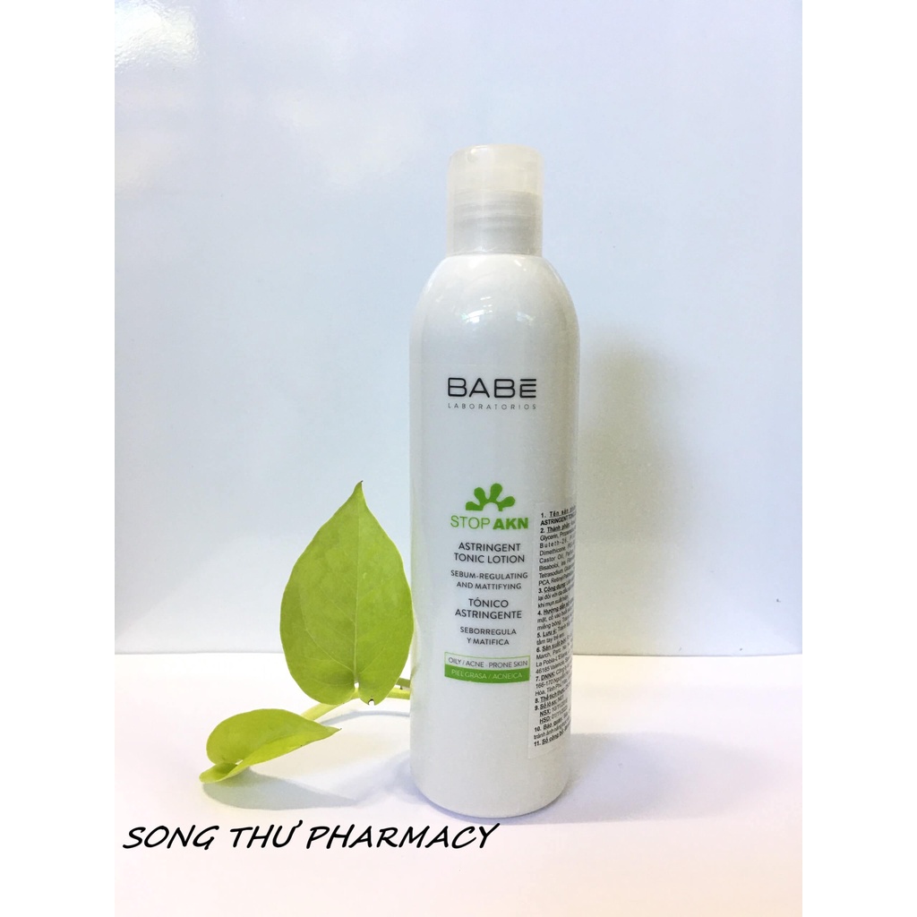 (CHÍNH HÃNG)BABE STOP AKN TONIC LOTION – SỮA CÂN BẰNG, DƯỠNG ẨM CHO DA DẦU MỤN