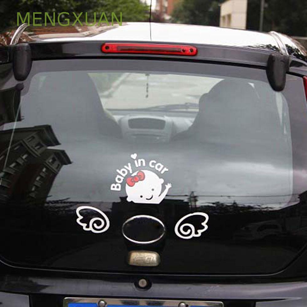 Sticker dán phản quang họa tiết " Baby in Car " dễ thương vui nhộn cho xe ô-tô