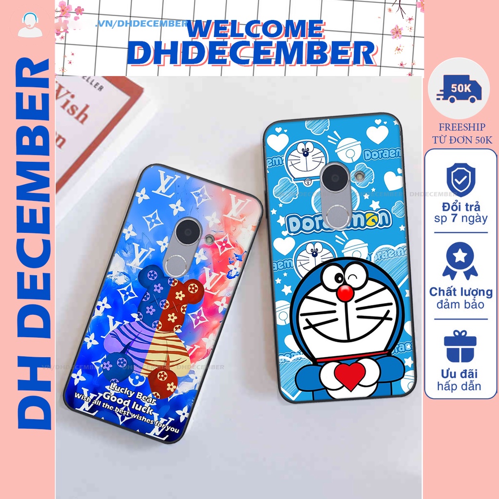 Ốp lưng Huawei Y7 PRIME 2017 in hình gấu K@ws, gấu nâu, dor@emon RẺ- ĐẸP- BỀN