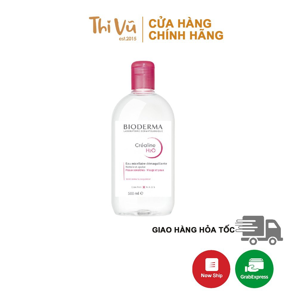 Nước tẩy trang Bioderma Crealine 500ml, tẩy trang Bioderma cho da thường, da khô, da nhạy cảm (NS)