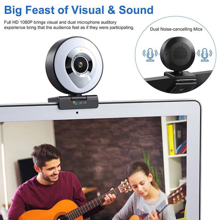 Cực nét] Webcam hỗ trợ học online có Mic,tích hợp đèn trợ sáng độ phân giải 1080P 2K | BigBuy360 - bigbuy360.vn
