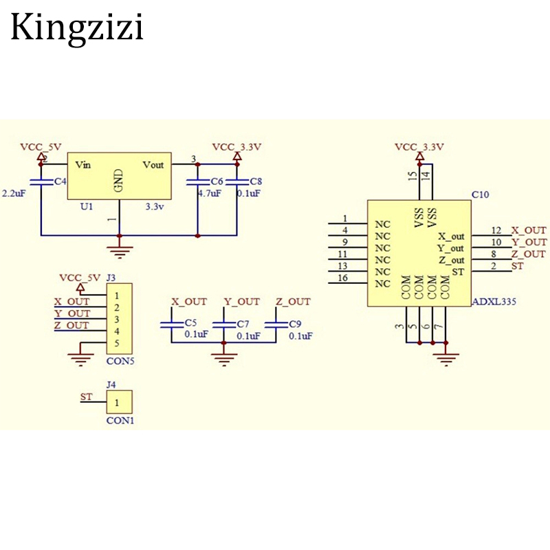 Module Cảm Biến Gia Tốc ADXL335 GY-61 3 Trục Analog Biến Năng Góc 3V-5V