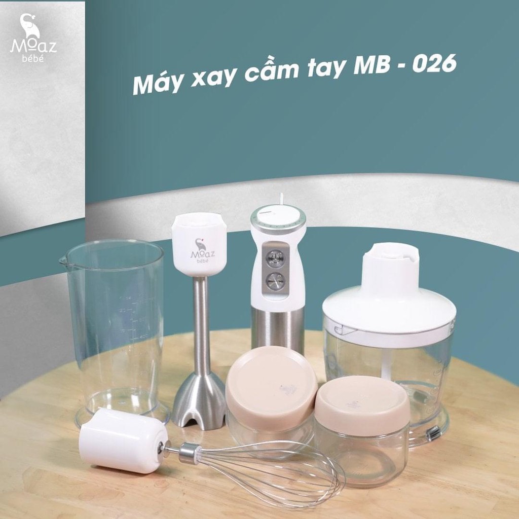 [Mã MKBC13 giảm 80k đơn 1 triệu] Máy xay cầm tay Moaz Bébé MB026