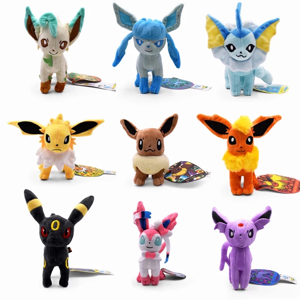 JAVIER Stuffed Animal Eevee Plush Toy Soft Dolls Leafeon POKEMON Plush Toy Umbreon Pikachu Espeon Jolteon Vaporeon Poké Gift Glaceon
