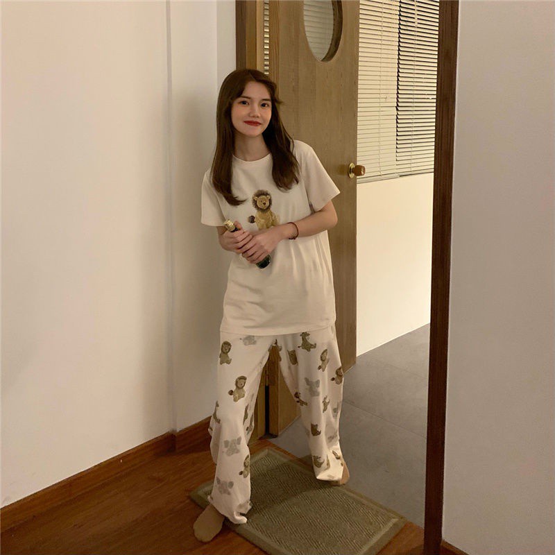 Quần Ngủ Mùa Hè Dáng Suông Thoải Mái In Hình Động Vật Dễ Thương Phong Cách Hàn Quốc | BigBuy360 - bigbuy360.vn